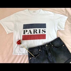 Paris cropped tee